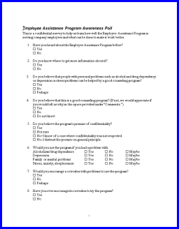Employee Assistance Program Awareness Poll