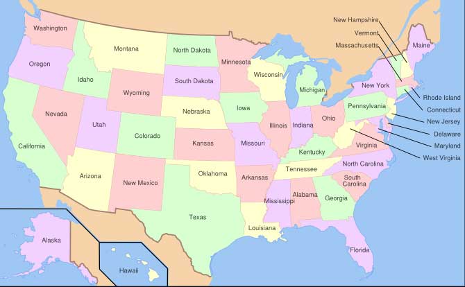 Map of USA