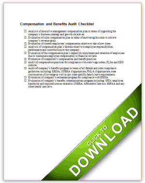 Checklist - Audit, Employee Compensation and Benefits 