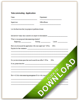 Telecommuting Application Form