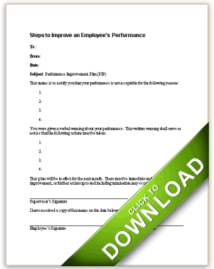 Performance Improvement Plan