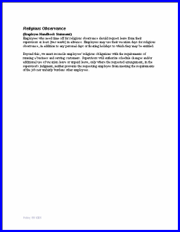 unlimited vacation policy sample