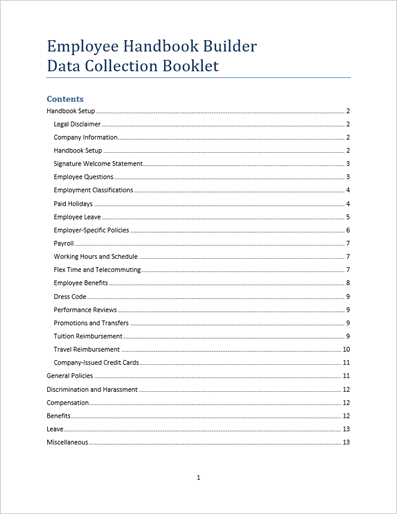 Click to download Data Collection Booklet