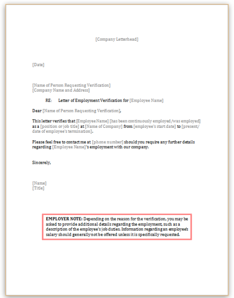 Employment Confirmation Letter From Employer from www.hr360.com