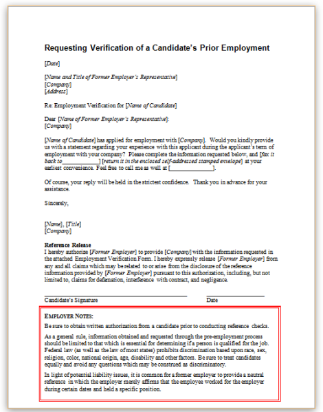 Letter To Former Employer from www.hr360.com